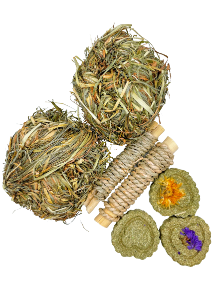Timothy Hay Assorted Hanging Treat for Rabbit , Hamsters, Guinea Pigs, Chinchillas and other Small Rodents.