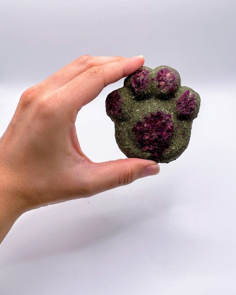 Timothy Hay Floral Paw Print Treat For Rabbit, Hamsters, Guinea Pigs, Chinchillas & Small Rodents