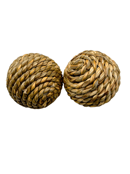 Sepak Takraw Grass Ball Toy for Cats and Small Dogs.