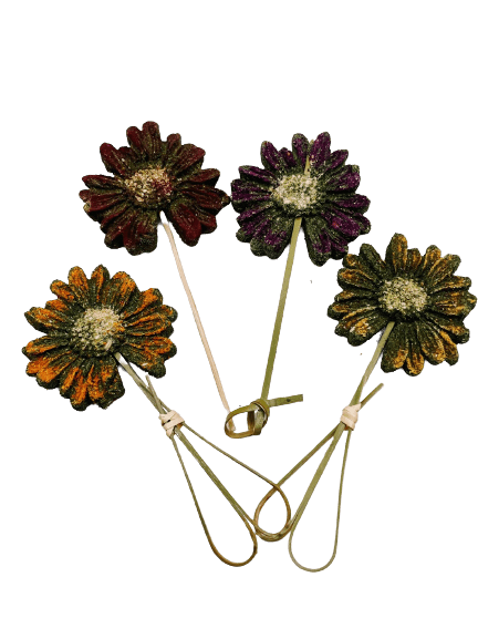 Sunflower Lollipop Floral Timothy Hay Grass Treat For Rabbits, Hamsters, Guinea Pigs, Chinchillas and other Small Rodents.