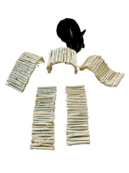 Sweet Dried Bamboo Bendable Bridge Treat and Chew Toy For Rabbits, Hamsters, Guinea Pigs, Chinchillas and Small Rodents.