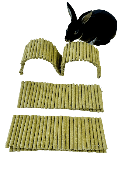 Hay Bendable Bridge Treat and Chew Toy For Rabbits, Hamsters, Guinea Pigs, Chinchillas and Small Rodents.