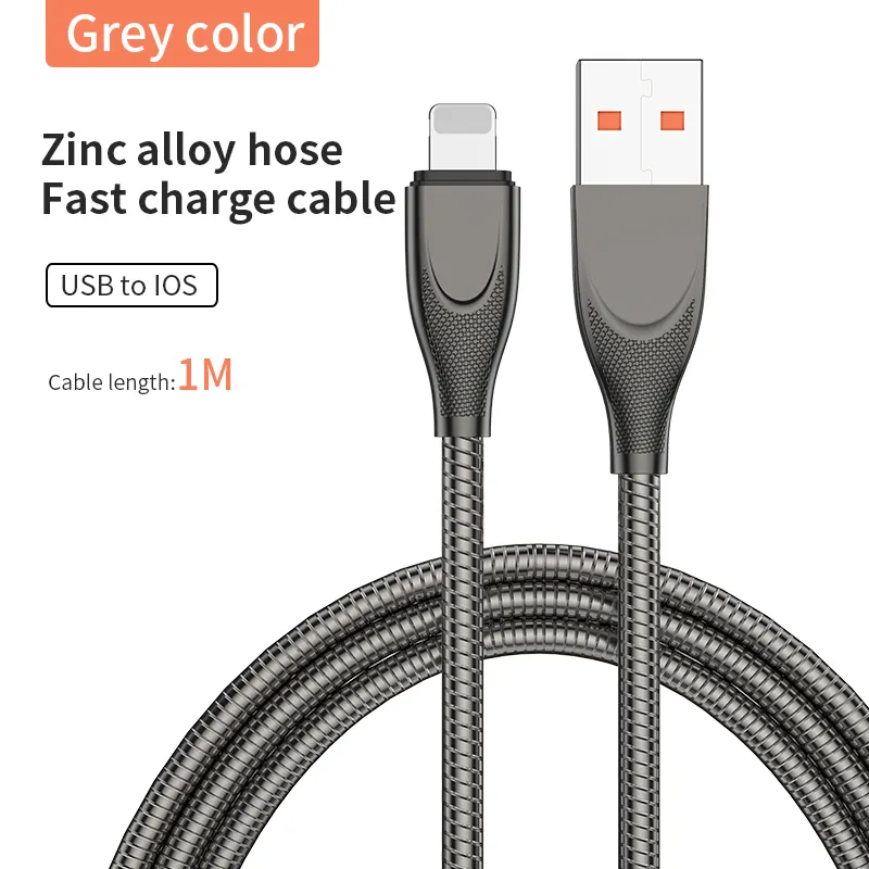 Durable Bite-Resistance Braided Stainless Steel Fast Charging Phone Data Cable For Pet Owners - Image 8
