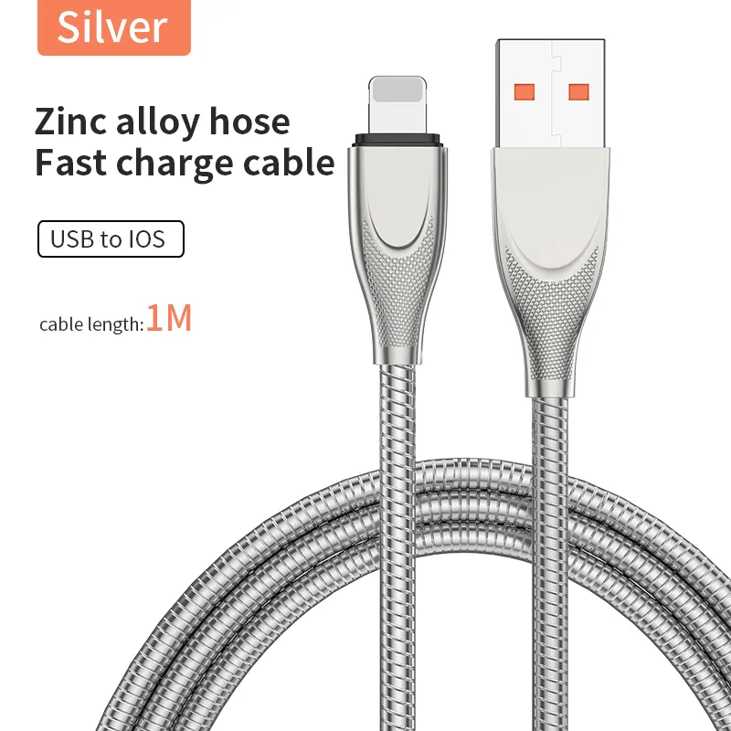 Durable Bite-Resistance Braided Stainless Steel Fast Charging Phone Data Cable For Pet Owners - Image 11