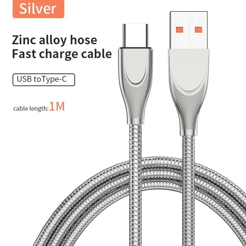 Durable Bite-Resistance Braided Stainless Steel Fast Charging Phone Data Cable For Pet Owners - Image 4